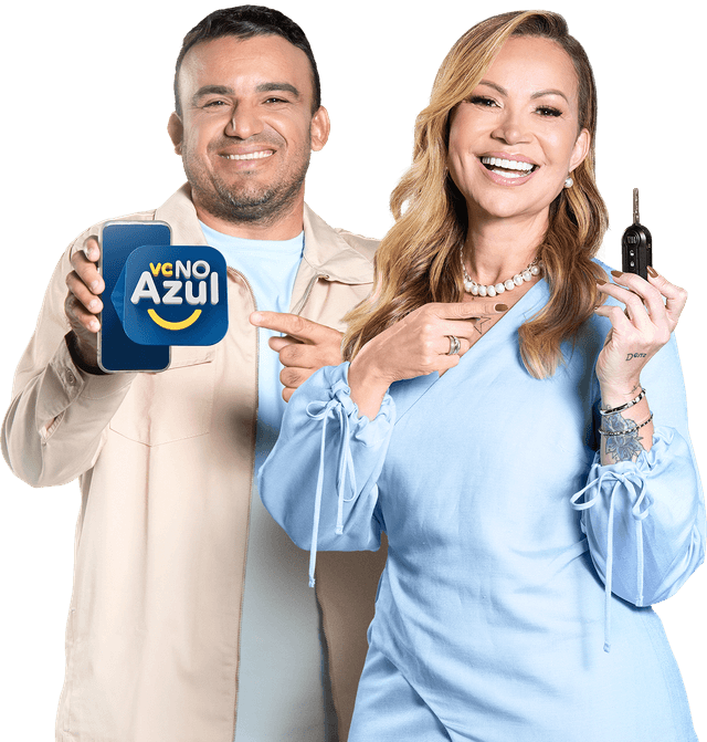 Imagem dos artistas Junior Vianna e Solange Almeida, participantes da promoção